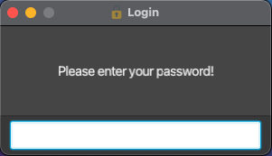 Enter Password Prompt Display